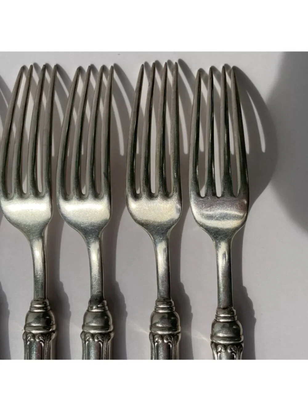 Moselle Hollow Handle Dinner Fork Lot 6 International Silver 7.5” Grapes Leaves